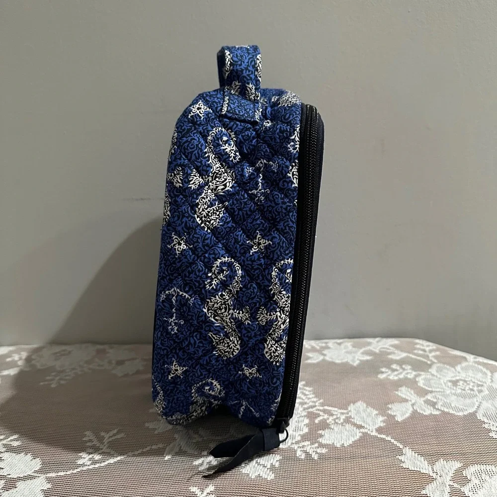 Vera Bradley Quilted Lunch Bag Seahorse‎ of Course Case Blue Nautical Pattern